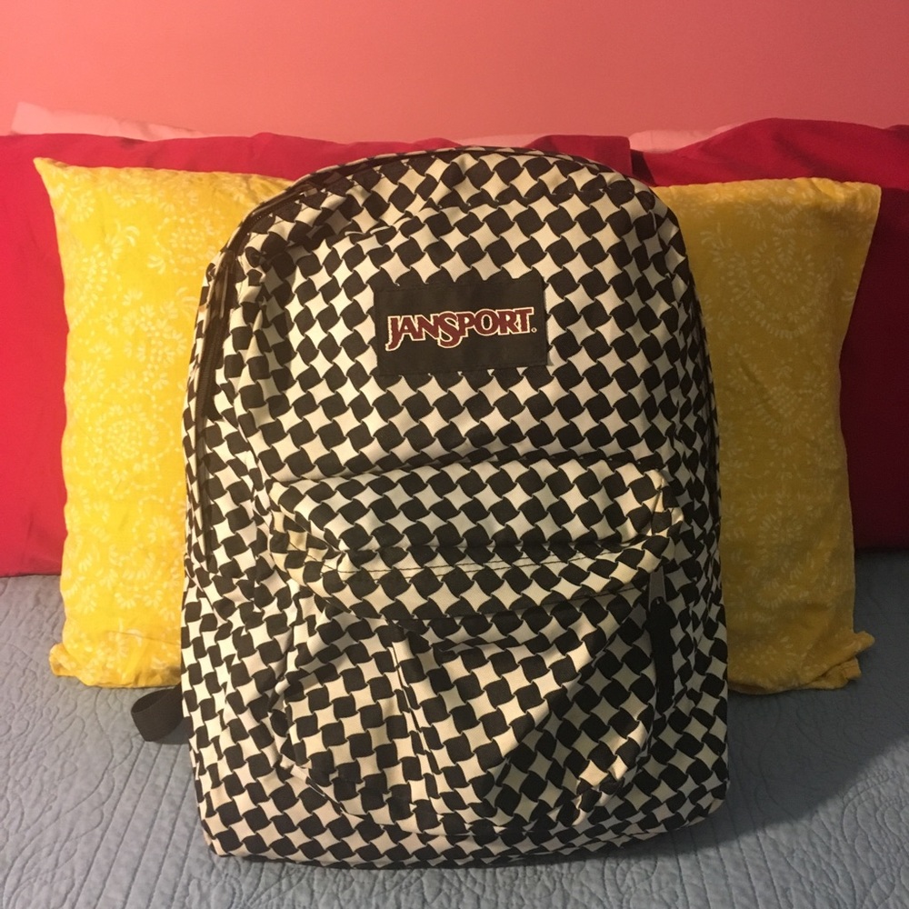Jansport Black and White Checkered Backpack